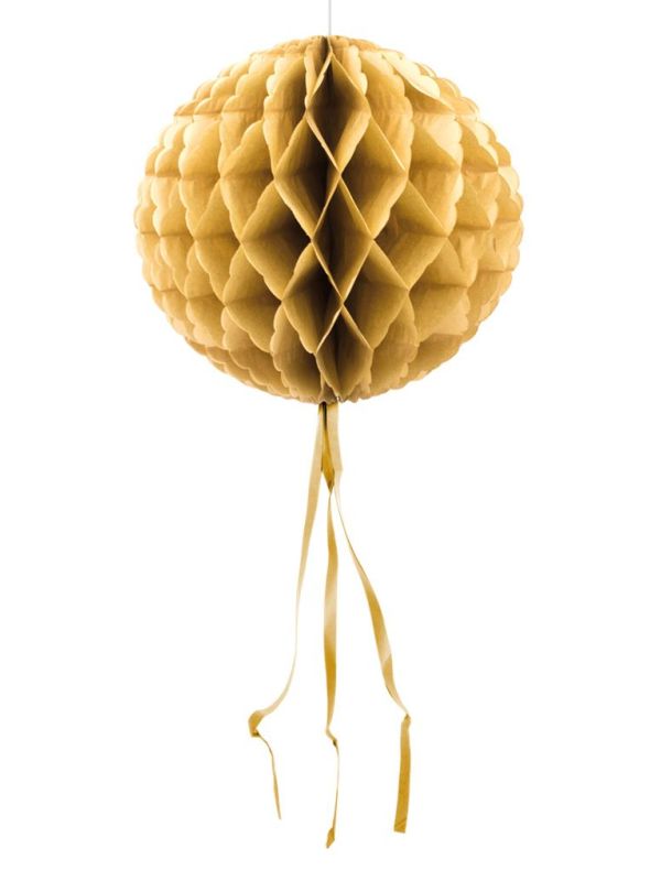 Honingraat Bol Versiering Goud 30cm