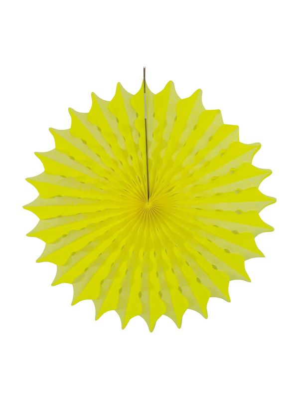 Honingraat Waaier Neon Geel