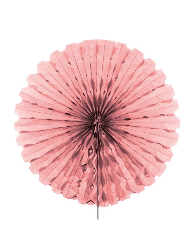 Honingraat Waaier Versiering Baby Roze 45cm