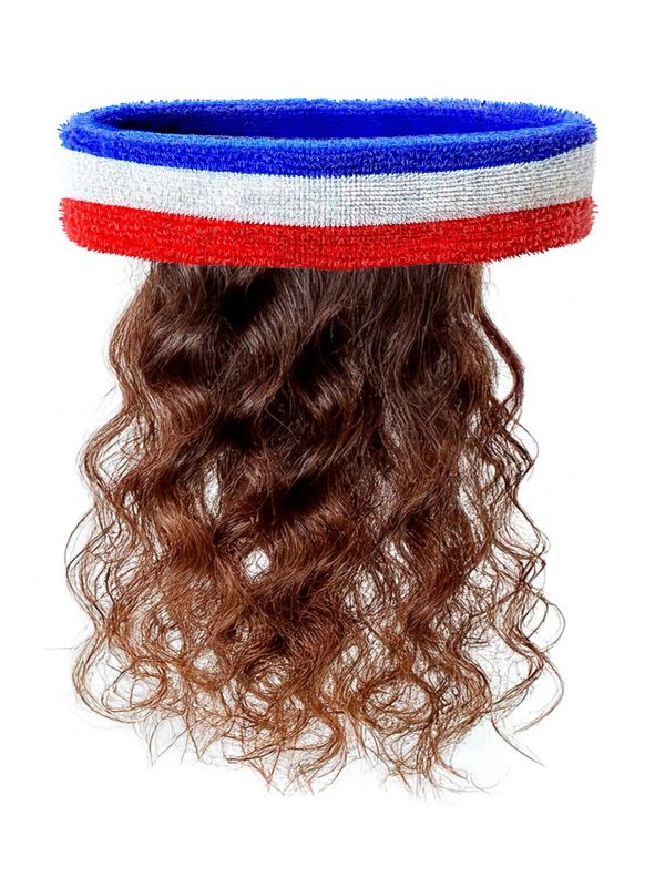 Hoofdband Nederland Rood Wit Blauw met Nep Haar