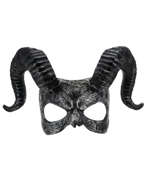 Hoornmasker Grijs Carnaval Dames Heren