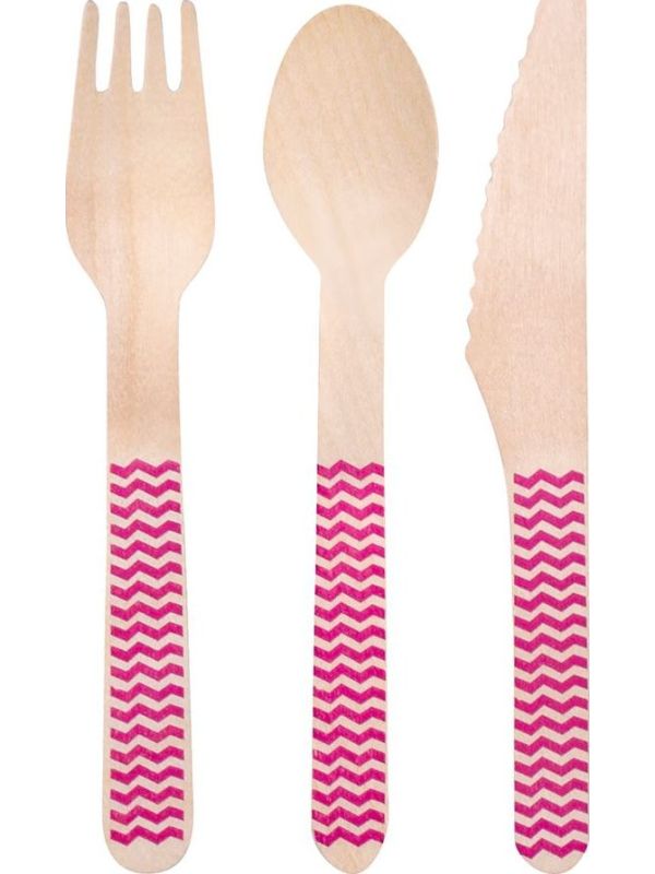 Houten Bestek set 18-Delig