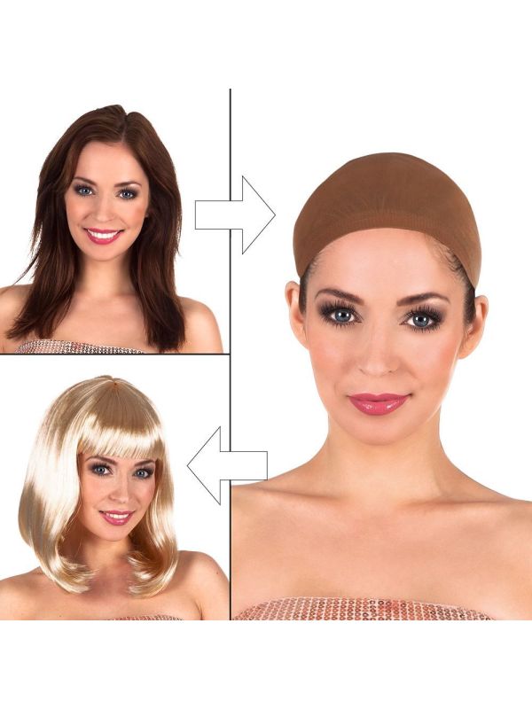 Huidskleurig Haarnetje Pruik