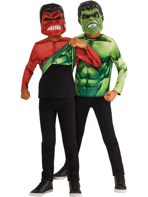 Hulk Omkeerbaar Shirt met Maskers Marvel