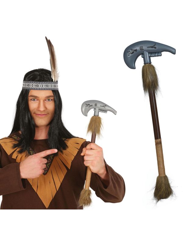 Indianen Bijl met Vacht 43cm