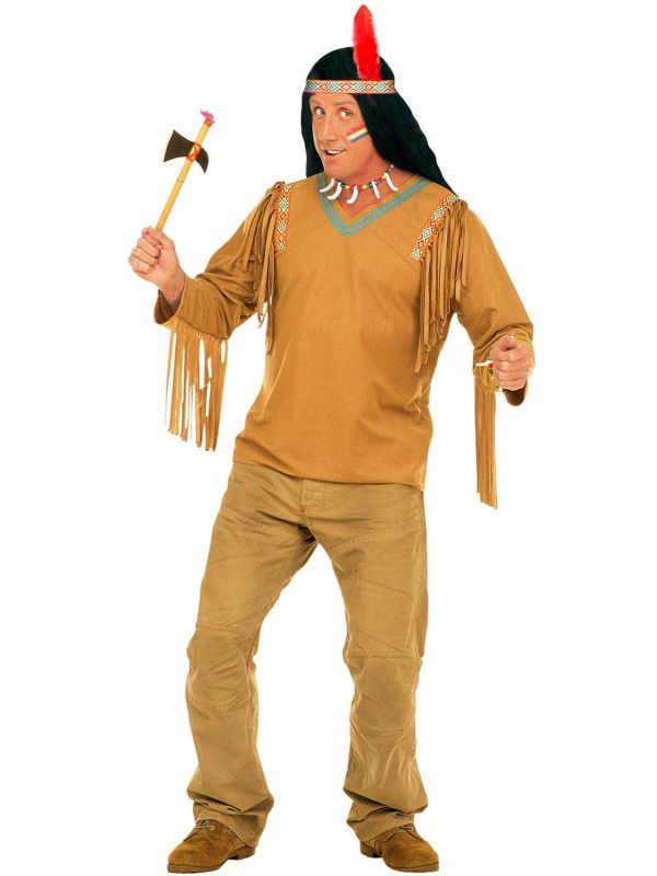 Indianen Jas met Hoofdband en Veer