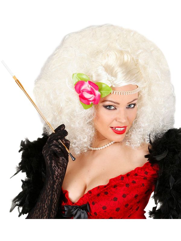 Jaren 20 Blonde Pruik met Bloem