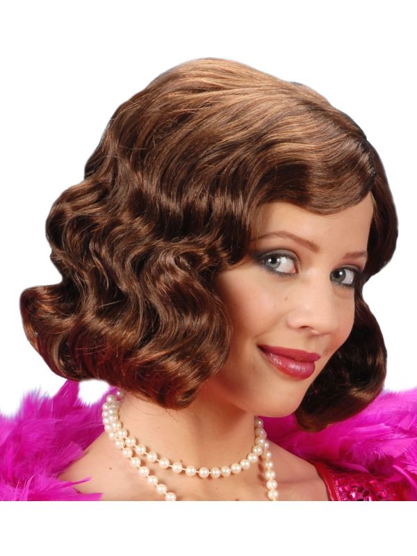 Jaren 20 Bruine Pruik