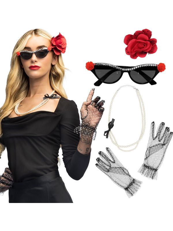Jaren '50 Vintage accessoire Party Set Dames