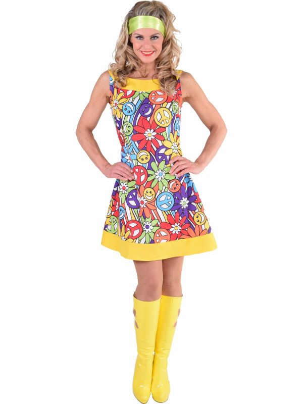 Jaren 60 Hippie Jurk Dames