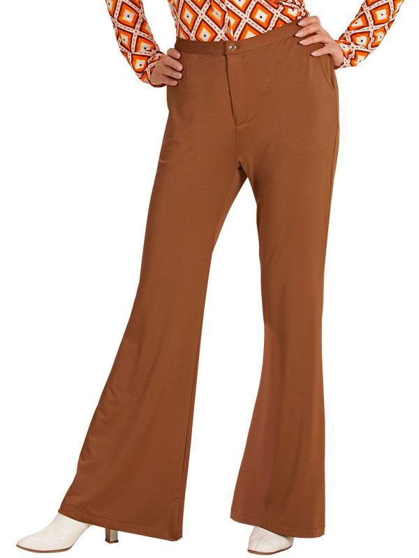 Jaren 70 Broek Dames Bruin
