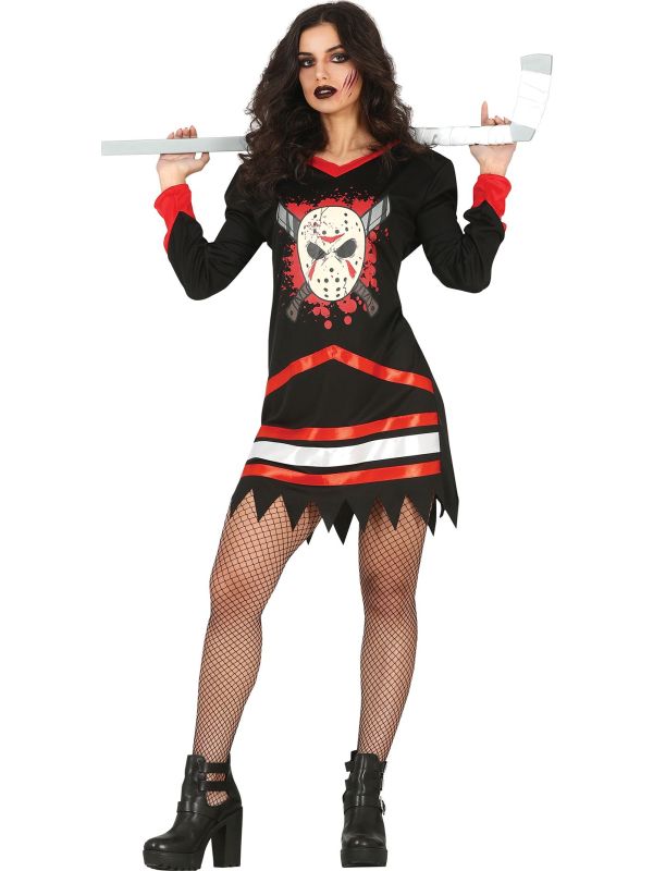 Jason Voorhees Killer Kostuum Vrouw