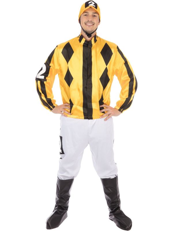 Jockey Kostuum Geel Zwart