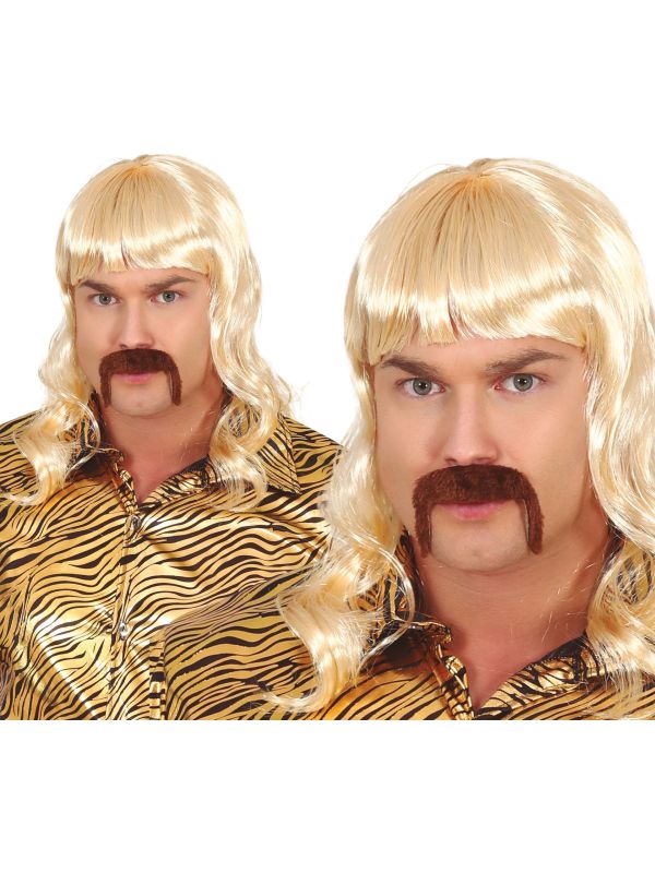 Joe Exotic Tiger King Pruik met Snor