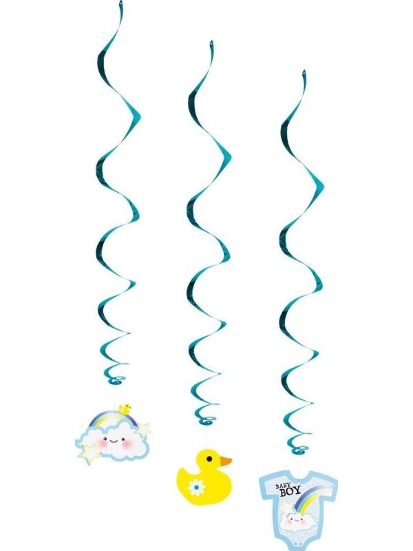 Jongen Geboorte Swirl Baby Boy