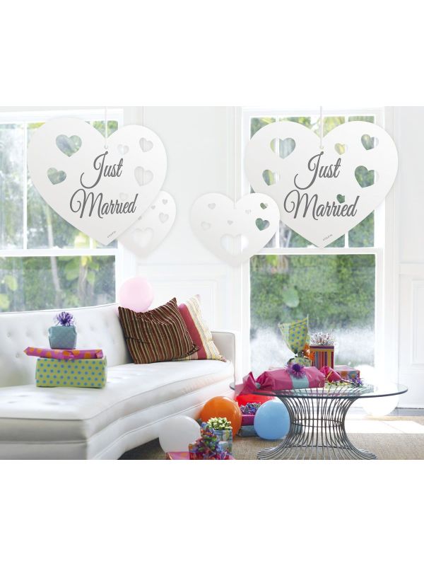 Just Married 5 Harten Hangende Versiering