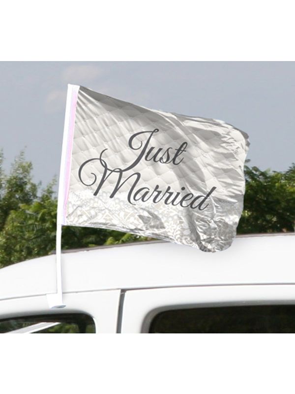 Just Married Bruiloft Autovlaggen