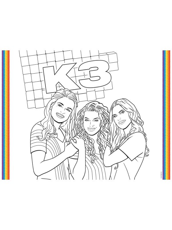 K3 Kinderfeestje Kleurplaten Placemats