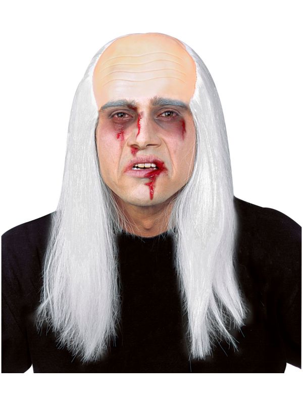 Kale Kop met Grijs Haar Aan Zijkant