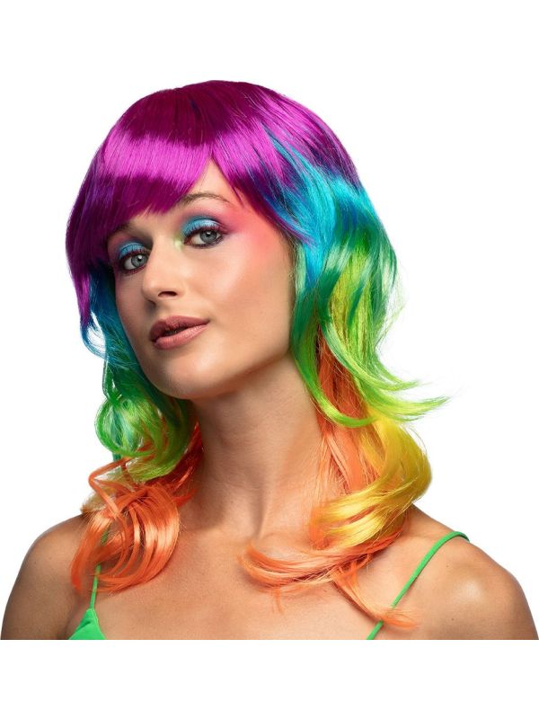 Kandy Vrolijke Meerkleurige Pruik Dames