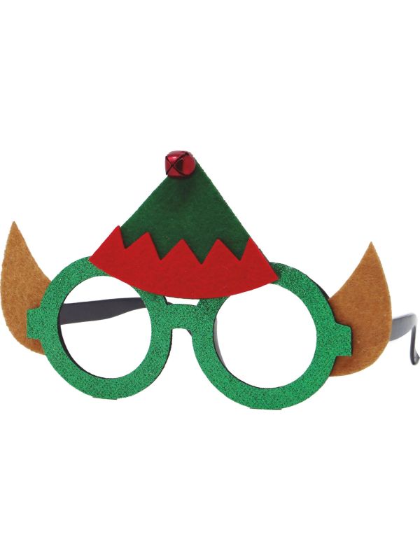 Kerst Elf Bril Groen