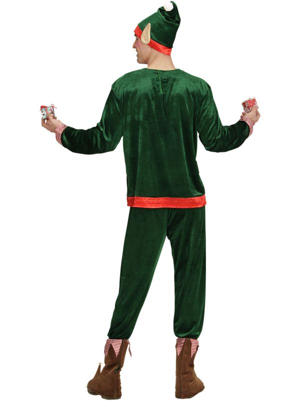 Kimokawaii Elfen-Kostüm Set – Inkl. Hut, Overall, Gürtel & Stiefelabdeckung, 100% Polyester