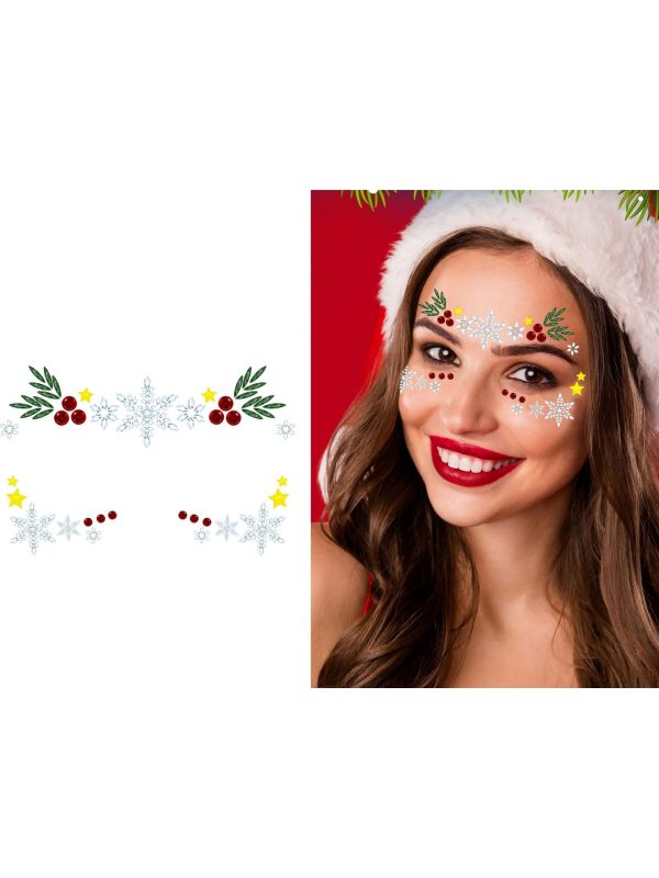 Kerst Face Jewels Dames