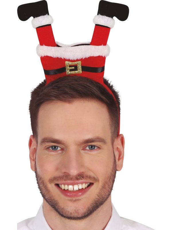 Kerstman Op De Kop Haarband