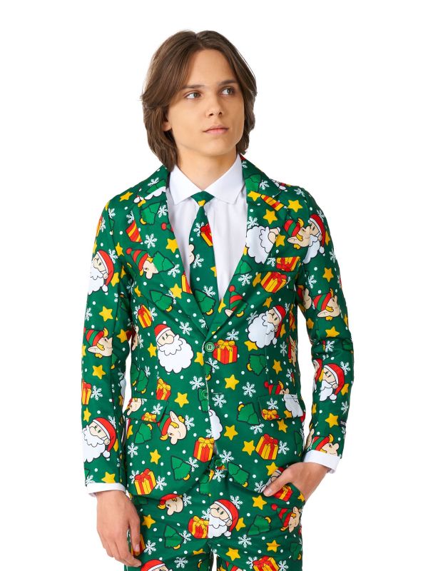 Kerstmis Santa Elves Groen Jongens