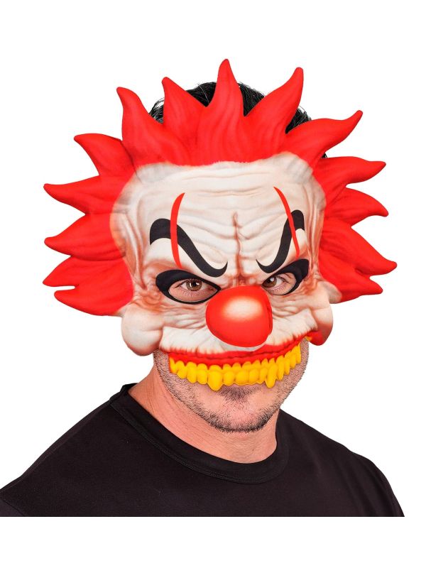 Killer Clown Masker met Gele Tanden