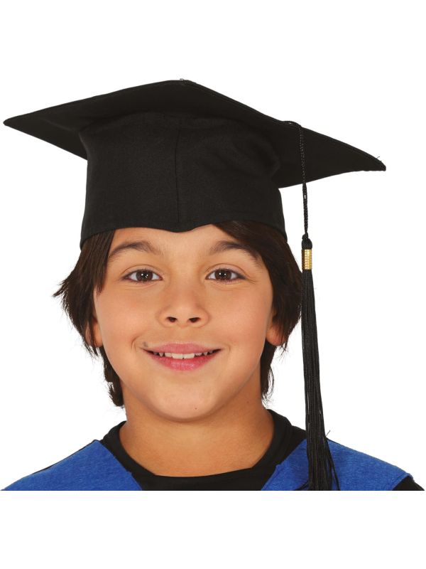 Kinderafstudeerhoed Zwart