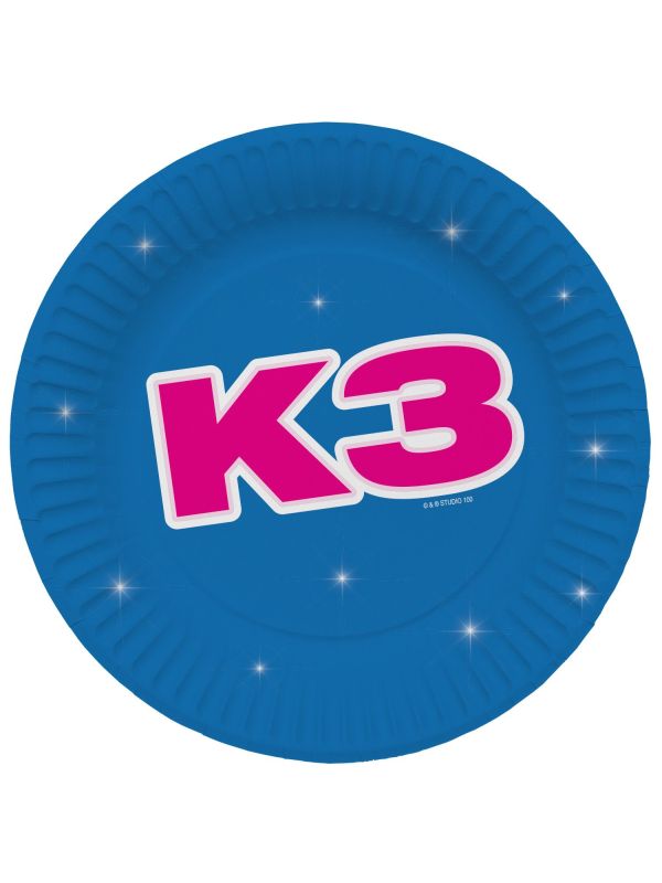 Kinderfeestje K3 Bordjes 8 Stuks