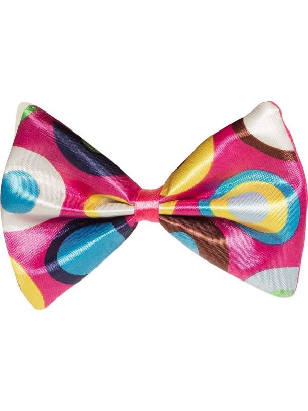 Kleurrijke Clown Vlinderstrik Roze