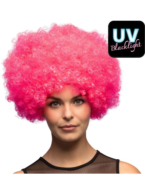 Knalroze 70's Disco Afro Pruik