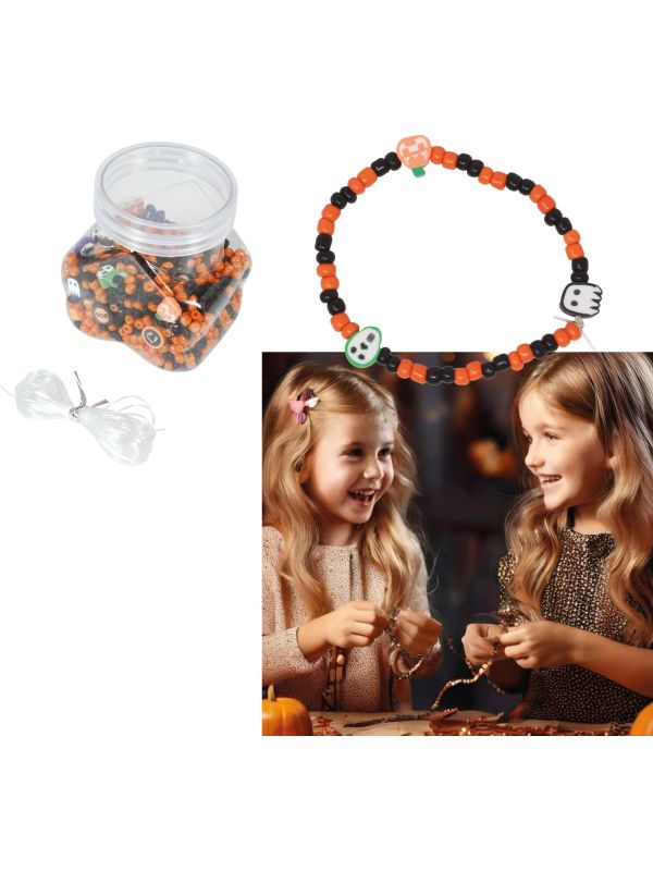 Knutselset Halloween Oranje Armbanden 1300 Stuks