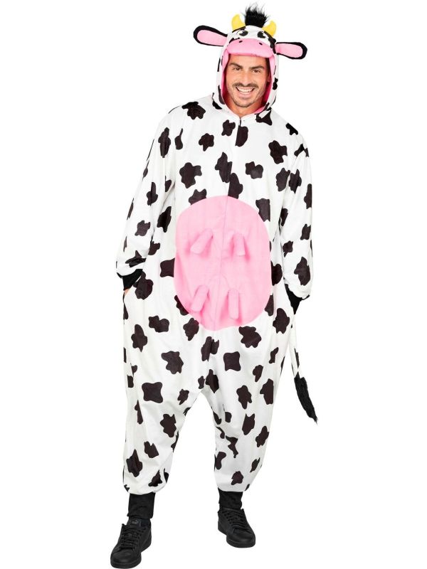 Koe Onesie Zwart Wit Dames Heren