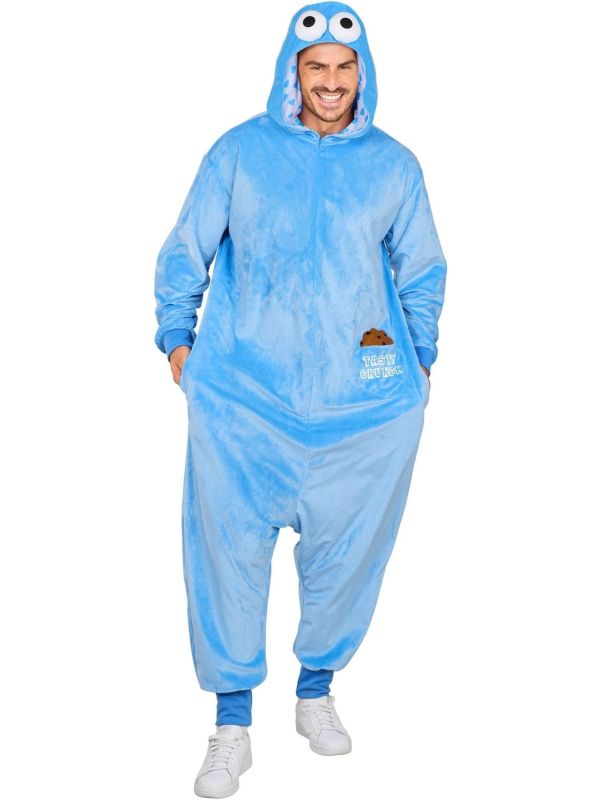 Koekiemonster Sesamstraat Onesie Blauw Dames Heren