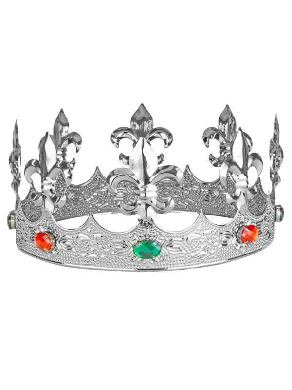 Kroon Zilver met Edelstenen Heren