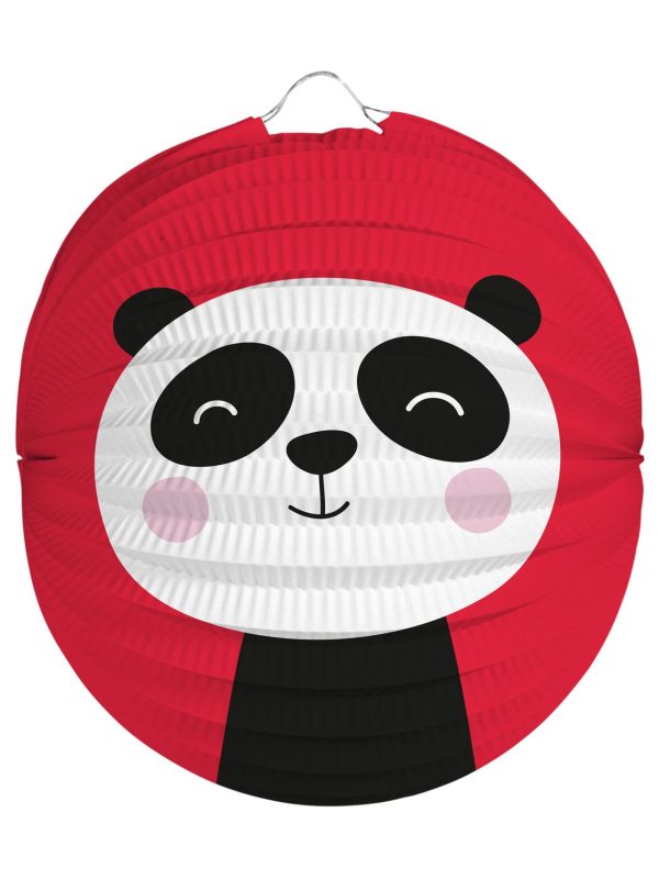 Lampion Rood met Panda