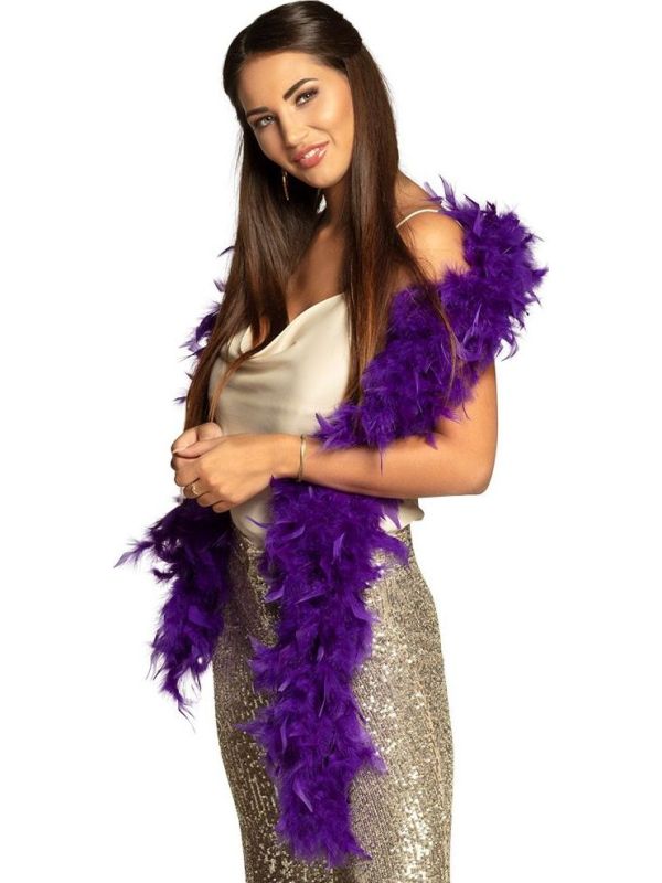 Lange Paarse Veren Boa