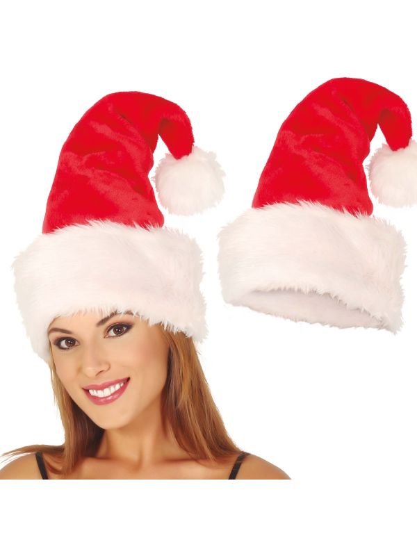 Lange Warme Kerstman Muts Extra Pluche