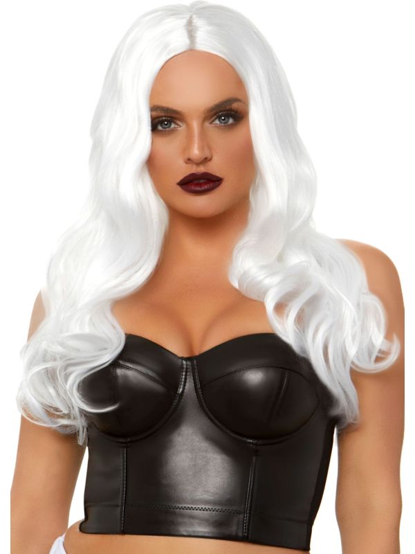 Lange Witte Stijle Pruik