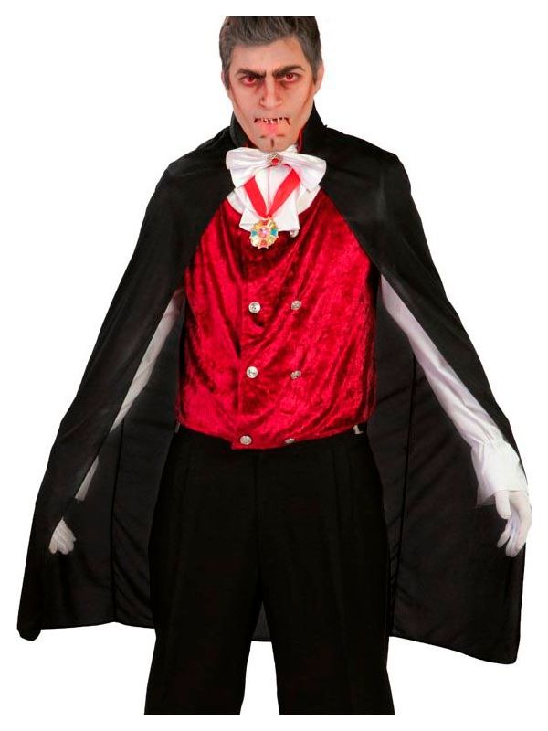 Lange Zwarte Cape 110 cm