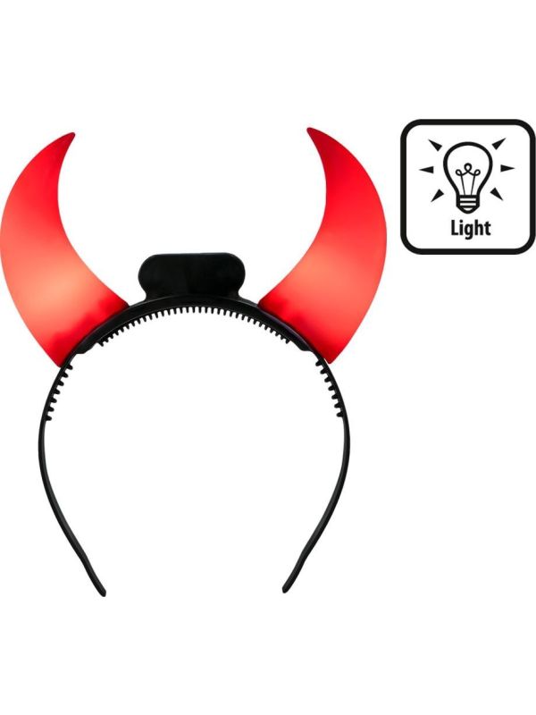 Led Verlichte Duivelhoorntjes Diadeem