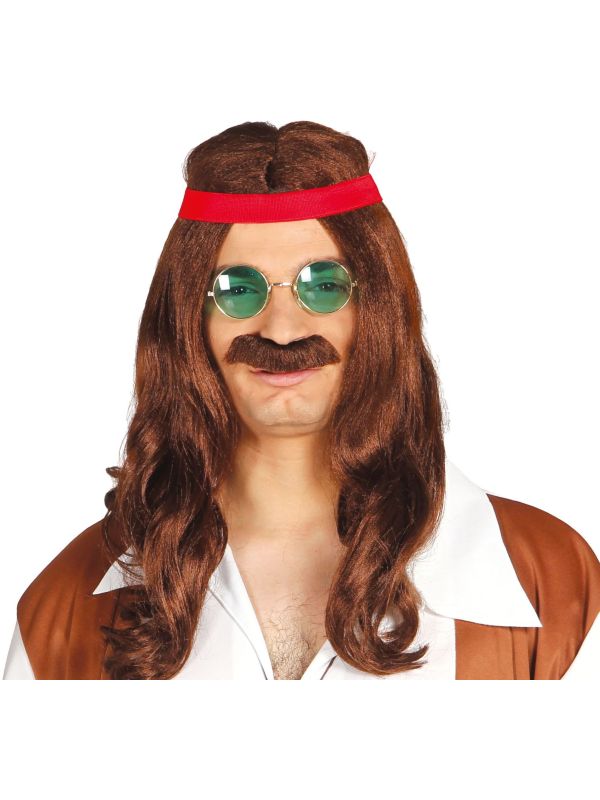 Lennon Hippie Pruik met Hoofdband