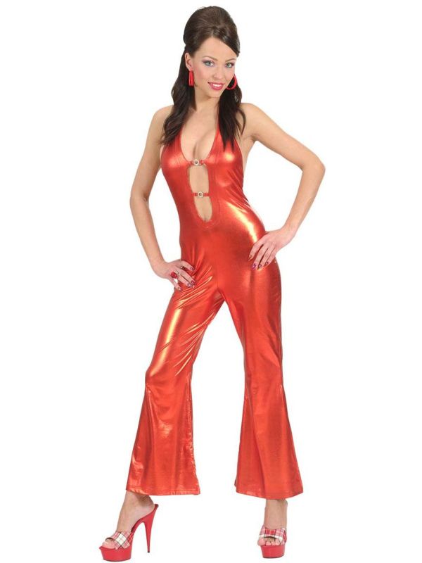 Leren Jumpsuit Rood Dames