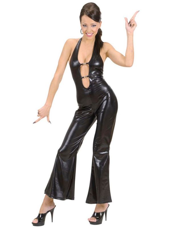 Leren Jumpsuit Zwart Dames
