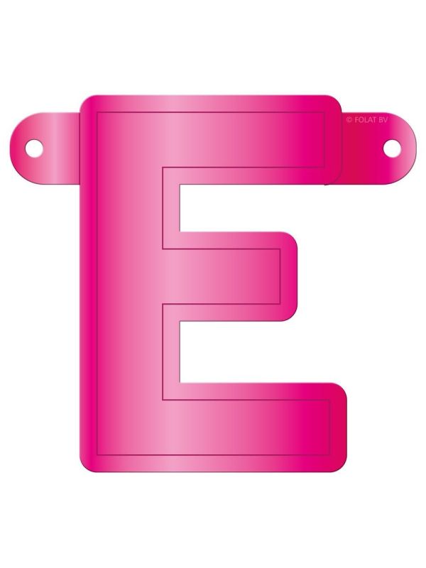Letter E Banner Magenta