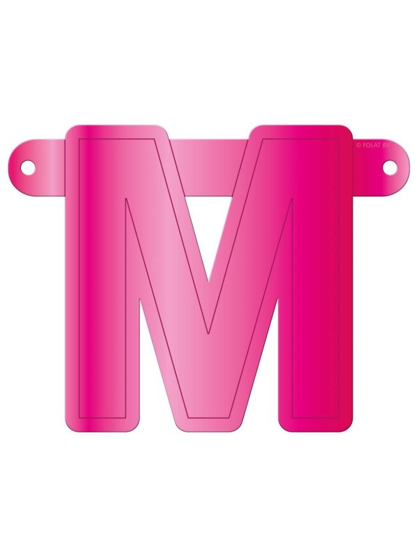 Letter M Banner Magenta