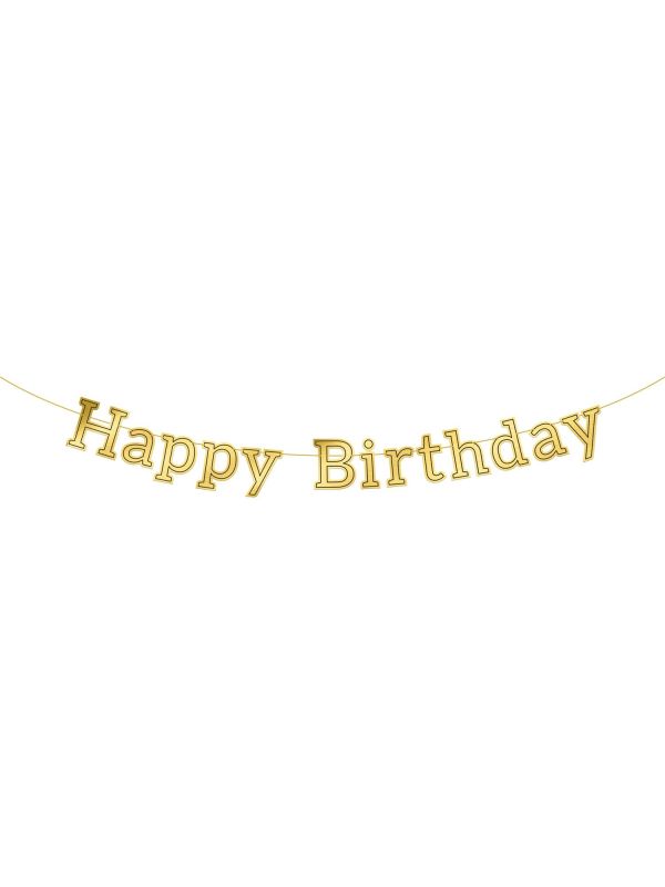 Letterslinger Glossy Black Happy Birthday 3 Meter